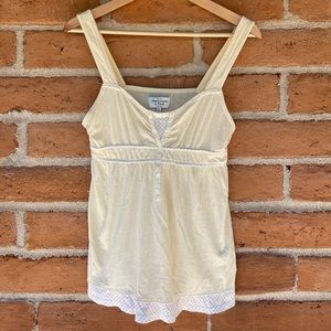 Vintage Abercrombie & Fitch Buttercream Yellow Babydoll Camisole size M